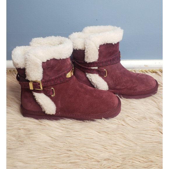 MICHAEL KORS SANDY SUEDE ANKLE BOOTIES - SIZE 6 - Picture 4 of 7